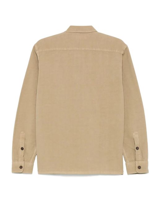 Fay Natural Button-Up Overshirt for men