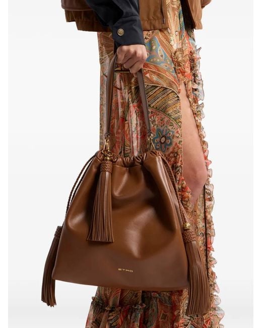 Etro Brown Leather Charm