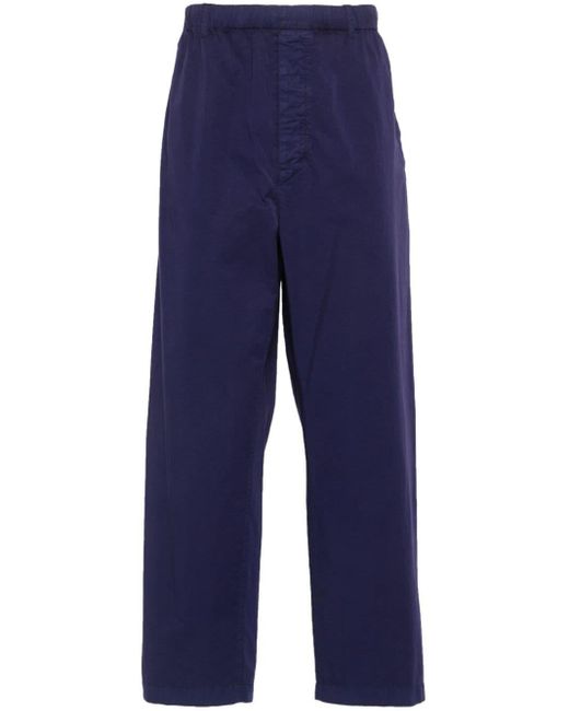 Lemaire Blue Straight-leg Cotton Trousers for men