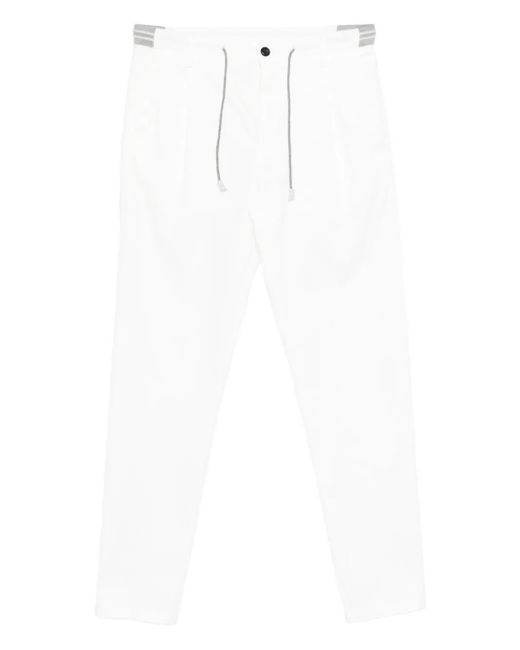 Pantalones con pinzas y cordones Eleventy de hombre de color White