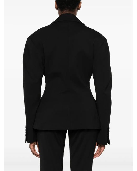 Off-White c/o Virgil Abloh Black Stretch-Wool Tailored Blazer