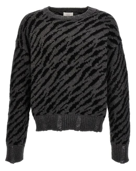 Rhude Black Zebra Sweater for men