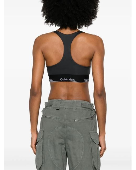 Sports Bra Impact moyen Calvin Klein en coloris Black