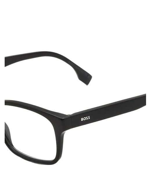 Boss White Rectangle-Frame Glasses for men