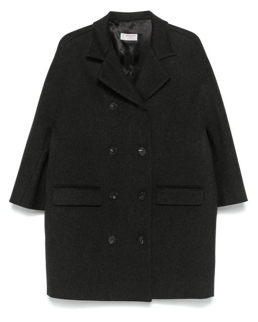 Alberto Biani ウール コート Black