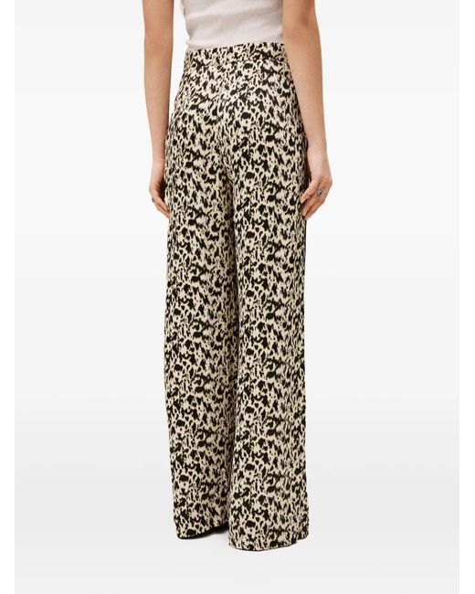 Ba&sh White Plyde Printed Wide-Leg Trousers