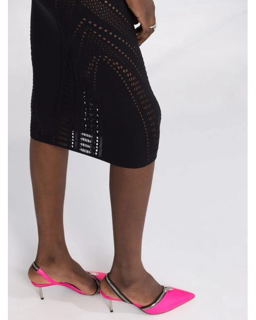 Wolford Black X Alberta Ferretti Ajouré Net Dress