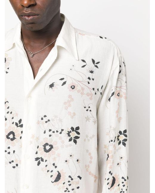 Our Legacy Natural Above Shirt Floral-print Shirt for men