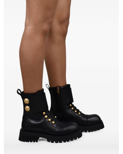 Balmain Black Ranger Army Boots