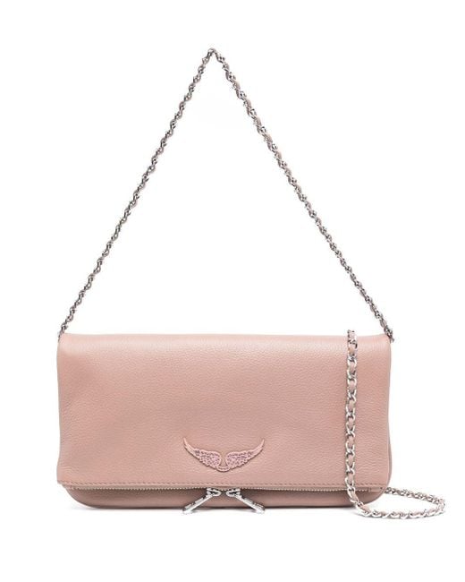 Zadig & Voltaire Logoplaque Shoulder Bag in Pink Lyst Canada