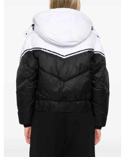 Karl Lagerfeld Black Colour Block Design Down Jacket