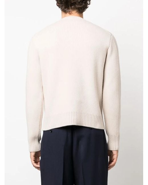 Lanvin Pink Crew-Neck Wool-Cashmere Jumper for men