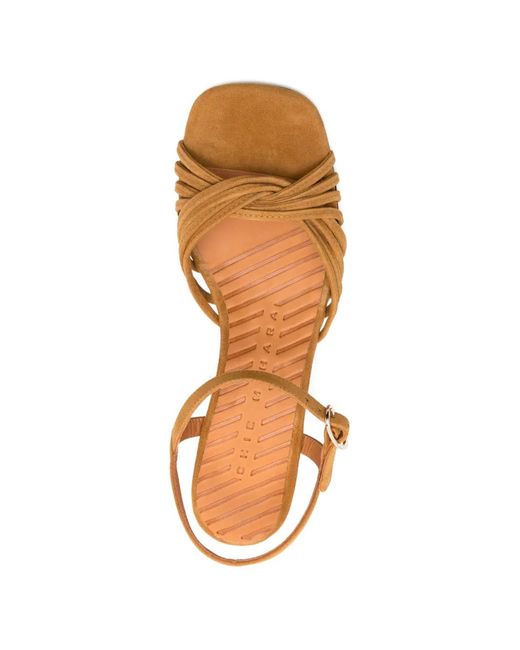 Chie Mihara Brown Leske Suede Sandals