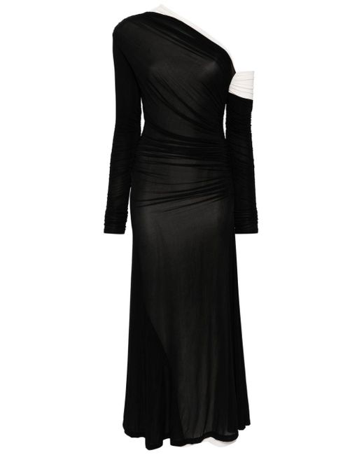 TOVE Black Ulla Asymmetric Jersey Dress