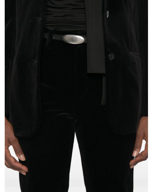 Isabel Marant Black Roaya Belt-Loop Pocket Trousers