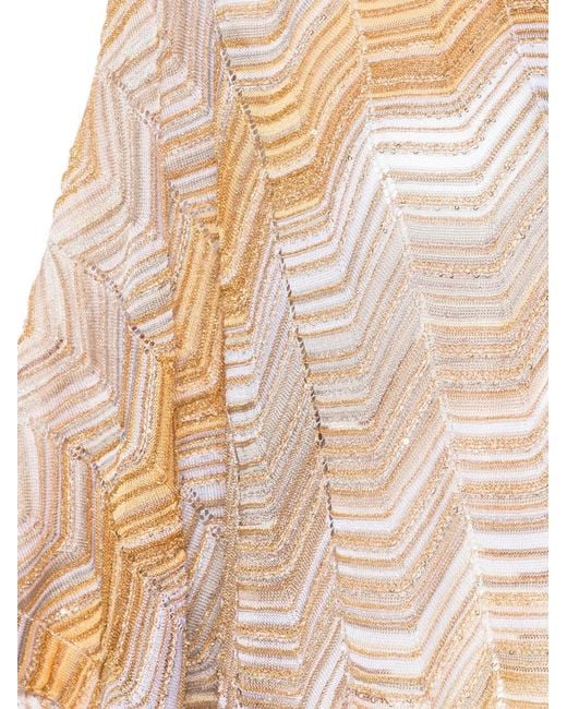 Missoni White Chevron-Pattern Scarf