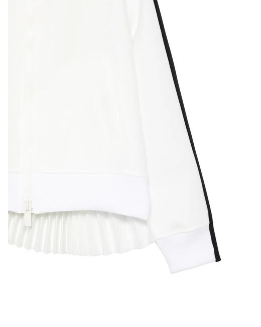 Sacai White Stripe Pleated Jacket