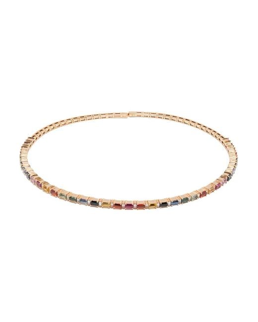 Suzanne Kalan White 18Ct Rose Sapphire Choker
