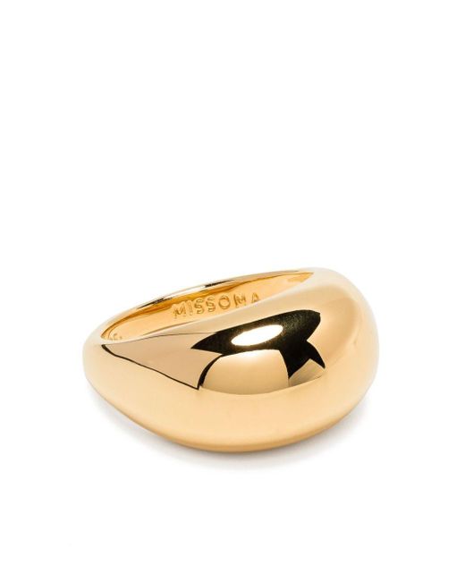 Missoma Metallic Gold-plated Sterling Silver Chubby Dome Ring