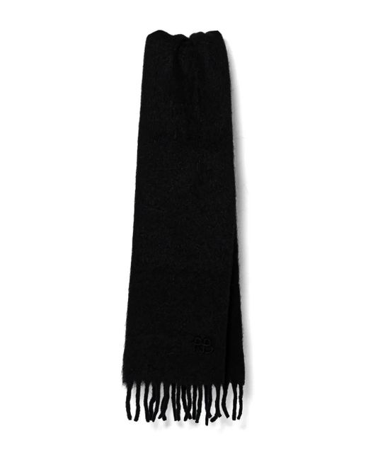 Ruslan Baginskiy Black Logo-Embroidered Scarf