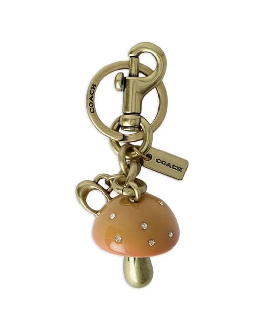 COACH Metallic Mushroom Bag Charm Keyrings