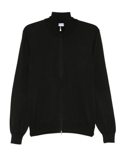 Cardigan Con Zip di Gran Sasso in Black da Uomo
