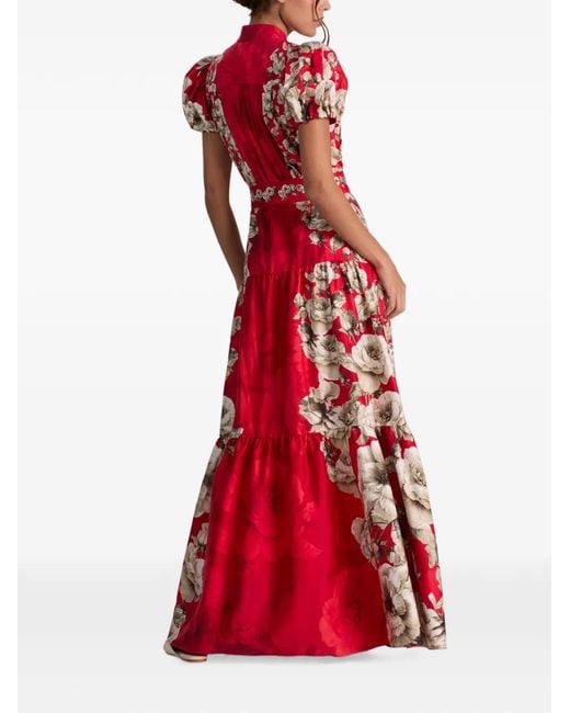 Alice + Olivia Red Cora Maxi Dress