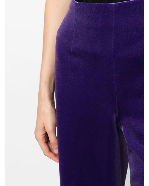 Philosophy Di Lorenzo Serafini Blue Wide-Leg Velvet Trousers
