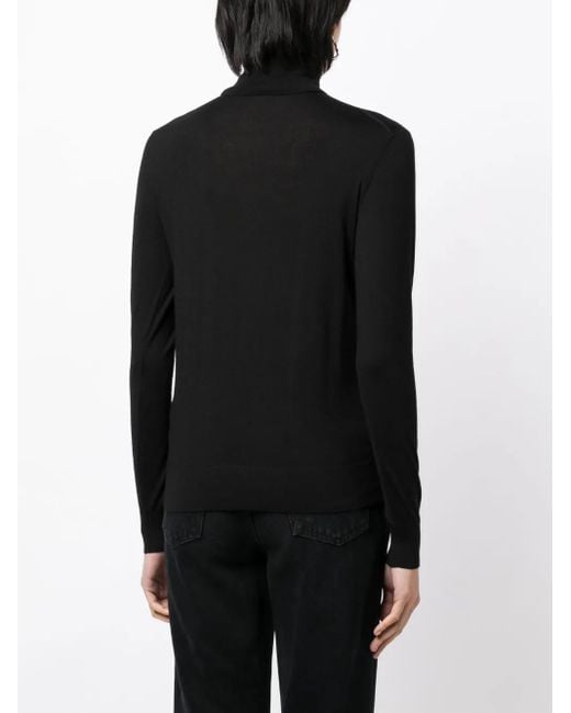 Ralph Lauren Black Roll-Neck Cashmere Jumper