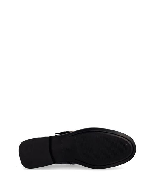 Marc O' Polo Black Buckle-Fastening Leather Loafers