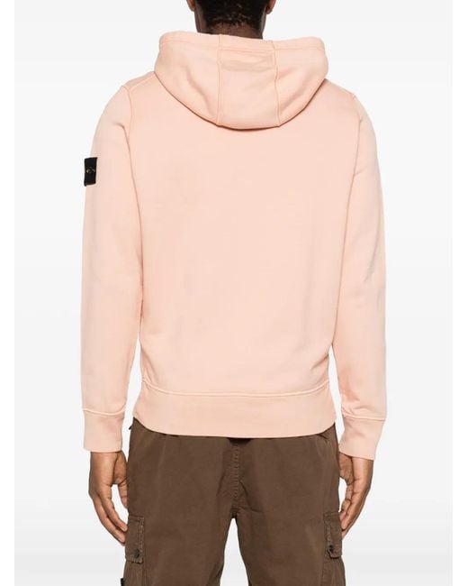 Stone Island Pink 6100061 Organic Cotton Fleece Sweatshirt for men