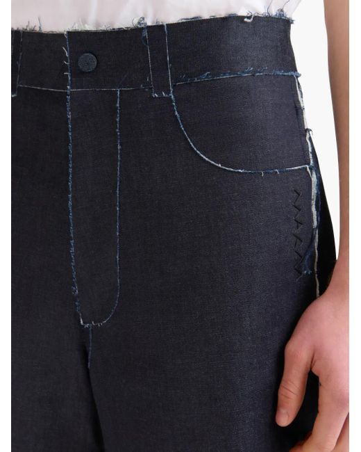Marni Blue High-Waisted Denim Shorts for men
