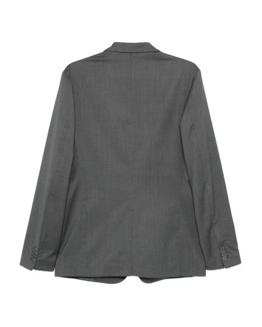 Costumein Gray Single-Breasted Wool Blazer for men