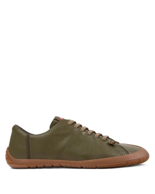 Camper Green Peu Path+ Lace-Up Leather Sneakers for men