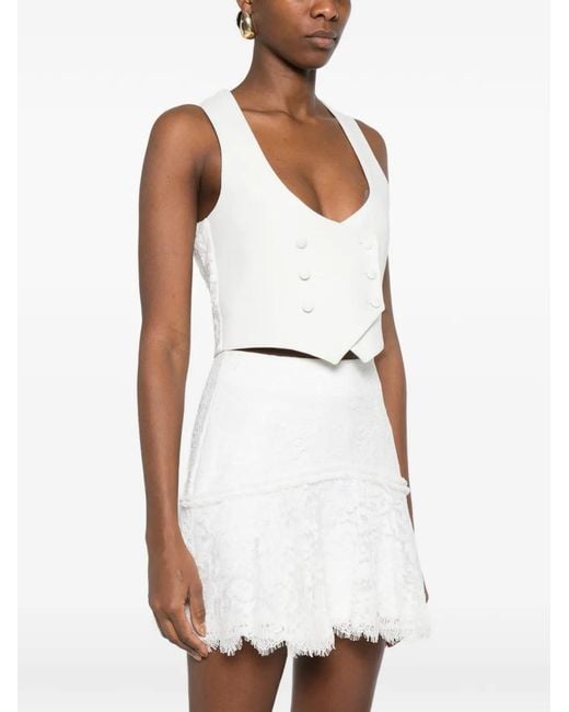 IMROSKA White Double-Breasted Top