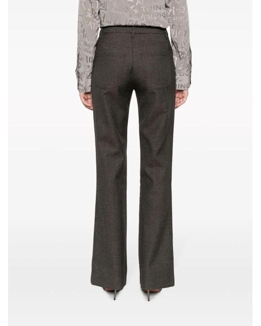Zadig & Voltaire Gray Tailored Flared Wool Trousers