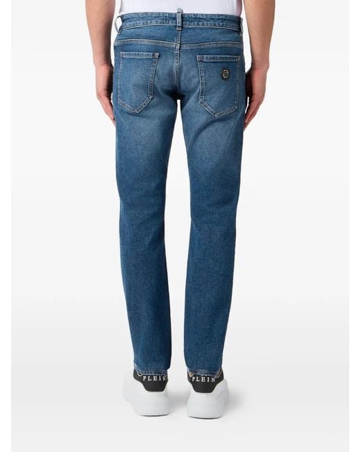 Philipp Plein Blue Super Straight Jeans for men
