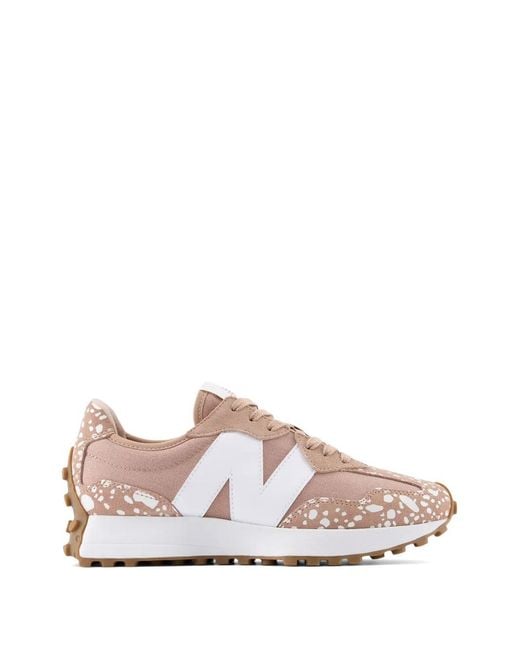 New Balance Pink 327 Lace-Up Sneakers