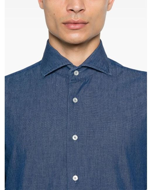 Xacus Blue Cotton Shirt for men