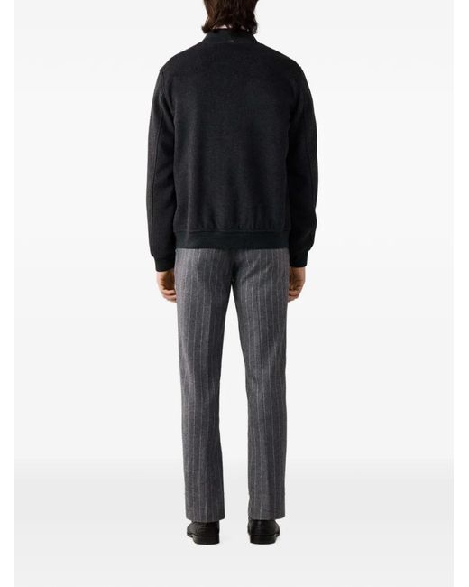 Hackett Black Button-Up Bomber Jacket for men