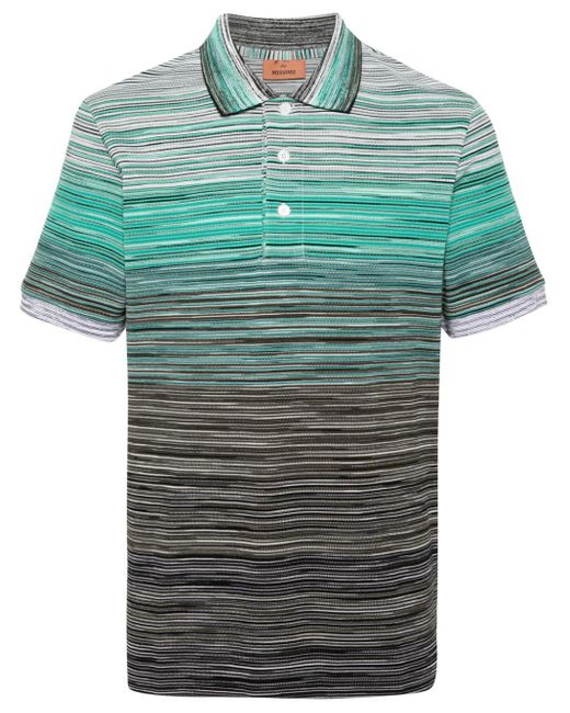 Missoni Pikee-Poloshirt mit Slub-Muster in Green für Herren