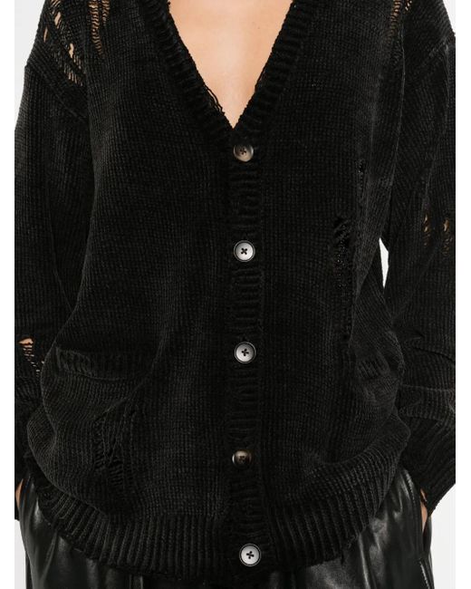Cardigan Con Taglio A Vivo di R13 in Black