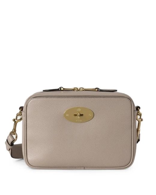 Mulberry Gray Small Darley Grained Leather Cross Body Bag