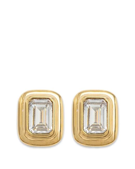 Trussardi White Boucles D'Oreilles À Ornements
