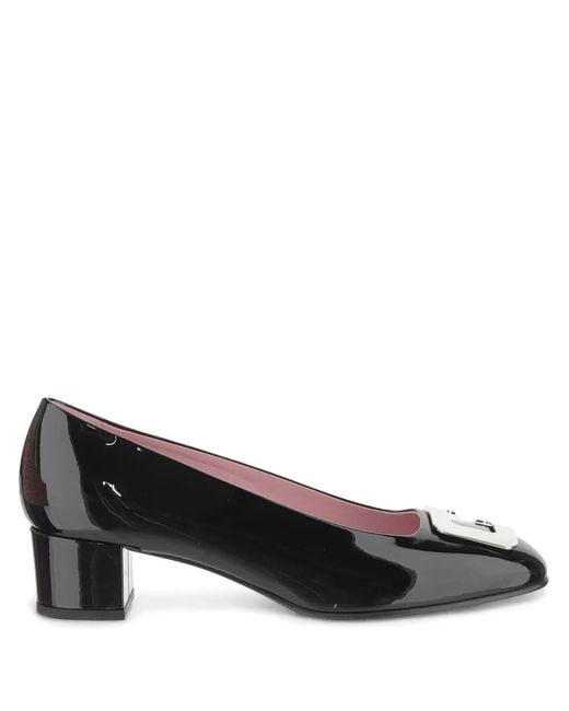 CAREL PARIS Black Leather Pumps