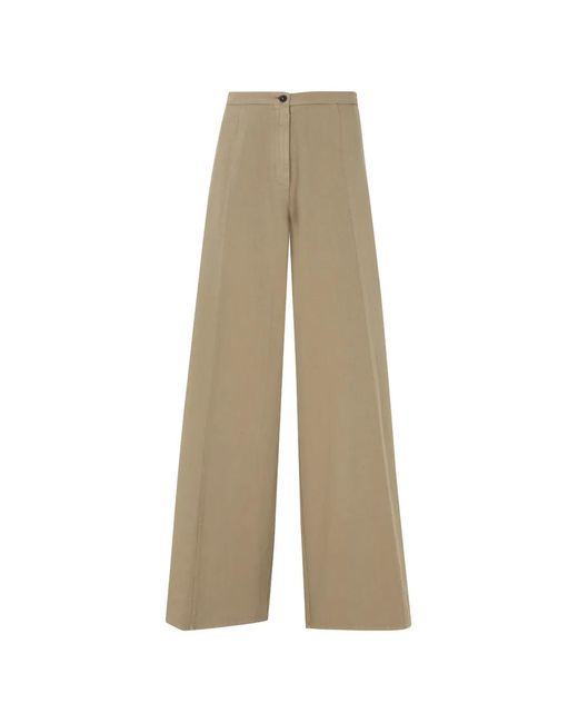 Forte_forte Natural Button-Fastening Palazzo Pants