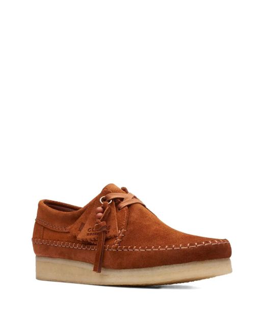 Clarks Brown Weaver "Ginger Suede" Derby Shoes