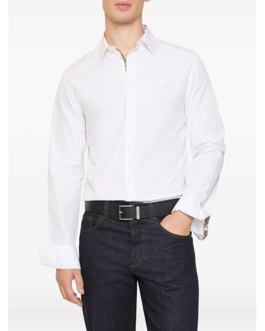Burberry White Long-Sleeve Shirt for men