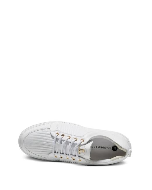 Leandro Lopes White Ezio Leather Sneakers