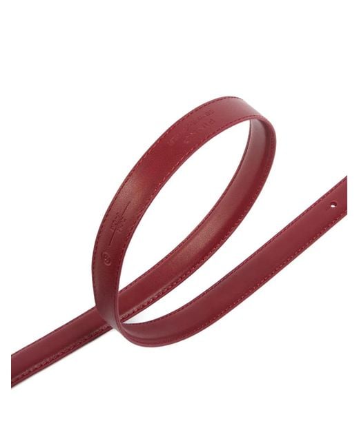 Pinko Red Love Birds Thin Leather Belt